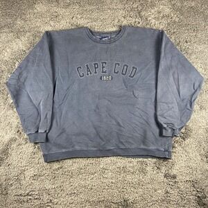 Vintage Cape Cod 1620 Sweatshirt Mens Large Blue Austins Crewneck Pullover 90s